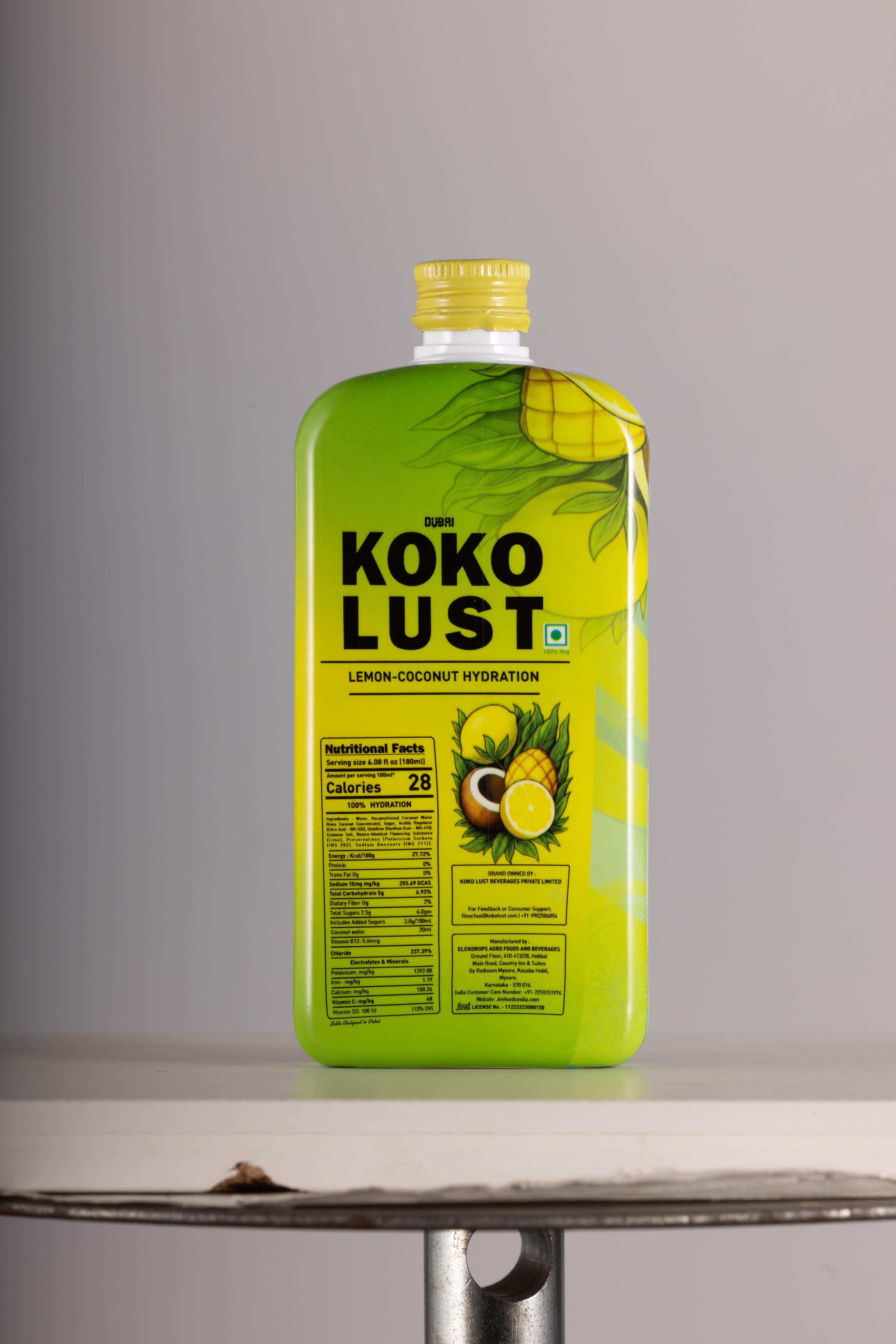 Lemon-Coconut Hydration bottle artwork
